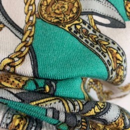 Replica Hermes Green Horse Scarf Print Cardigan