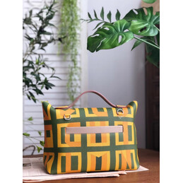 Replica Hermes Yellow Green Print Kelly 2424 29 Bag