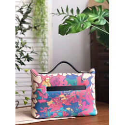 Replica Hermes White Multicolor Print Kelly 2424 29 Bag