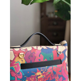 Replica Hermes White Multicolor Print Kelly 2424 29 Bag