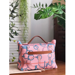 Replica Hermes Pink Blue Print Kelly 2424 29 Bag