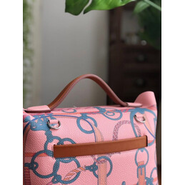 Replica Hermes Pink Blue Print Kelly 2424 29 Bag
