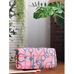 Replica Hermes Pink Blue Print Kelly 2424 29 Bag