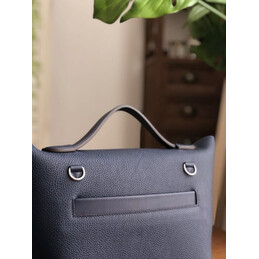 Replica Hermes Navy Blue Kelly 2424 29 Palladium Hardware Bag