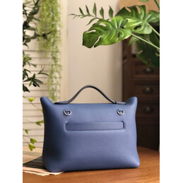 Replica Hermes Blue Kelly 2424 29 Palladium Hardware Bag