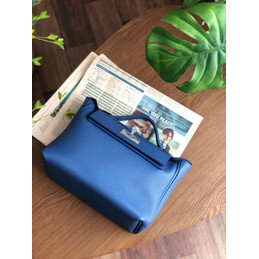 Replica Hermes Blue Kelly 2424 29 Palladium Hardware Bag