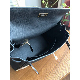 Replica Hermes Black Multicolor Print Kelly 25 Bag