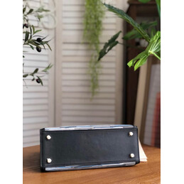Replica Hermes Black Multicolor Print Kelly 28 Bag