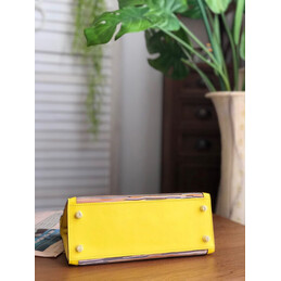 Replica Hermes Yellow Multicolor Print Kelly 25 Bag