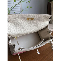Replica Hermes White Pink Print Kelly 25 Bag