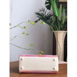 Replica Hermes White Pink Print Kelly 25 Bag