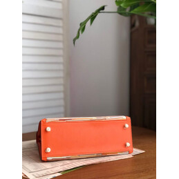 Replica Hermes Orange Multicolor Print Kelly 25 Bag