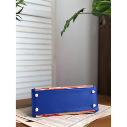 Replica Hermes Blue Multicolor Print Kelly 25 Bag