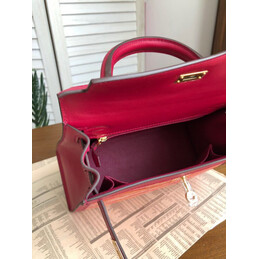 Replica Hermes Red Multicolor Print Kelly 25 Bag - Style 2
