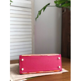 Replica Hermes Red Multicolor Print Kelly 25 Bag - Style 2
