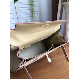 Replica Hermes White Multicolor Print Kelly 25 Bag
