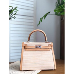 Replica Hermes Beige Kelly 25 Palladium Hardware Bag