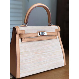 Replica Hermes Beige Kelly 25 Palladium Hardware Bag