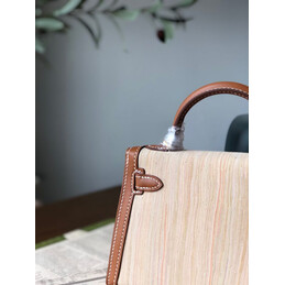 Replica Hermes Beige Kelly Mini 20 Gold Hardware Bag