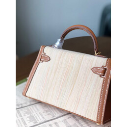 Replica Hermes Beige Kelly Mini 20 Gold Hardware Bag