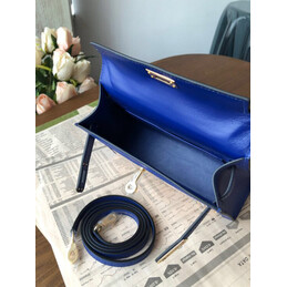 Replica Hermes Blue Multicolor Print Kelly Mini 20 Gold Hardware Bag