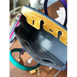 Replica Hermes Burgundy Green Birkin 25 Gold Hardware Bag