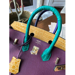 Replica Hermes Burgundy Green Birkin 25 Gold Hardware Bag