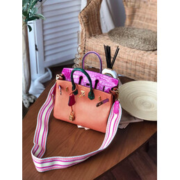 Replica Hermes Tan Burgundy Birkin 25 Gold Hardware Bag